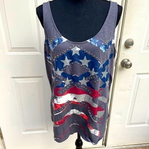 Rock & Republic, Gray, Tank Top, OX